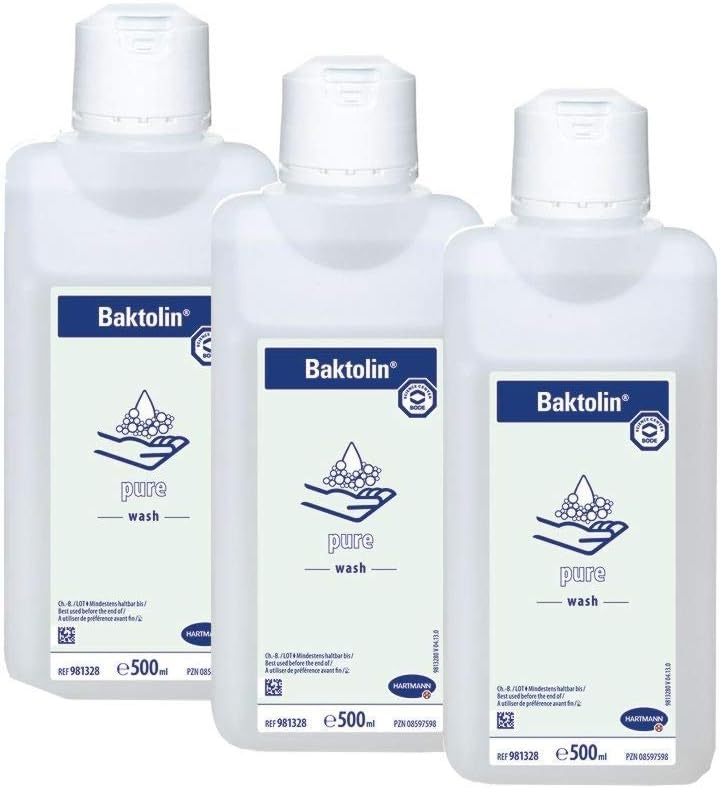 Baktolin Pure Wash Lotion Hand Soap 3 x 500 ML Bottle