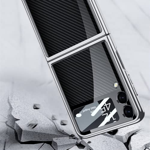Capa para Samsung Galaxy Z Flip 3, estrutura de galvanoplastia de vidro temperado ultrafino Z Flip3