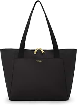 Amazon.com | Tumi Just in Case Small Tote, Black/Gold, One