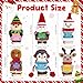Qeinwha 6 Pcs Christmas Positive Crochet Doll Set Handmade Knitted Xmas Party Decorations Christmas Emotional Support Crochet Gifts with Inspirational Card for Teachers Colleagues Family Gatherings