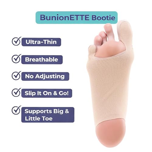 BunionETTE Bootie Tailor Bunion Corrector for Women & Men, Toe Spreader for Tailor Bunion, Bunionette Corrector, Bunionette Relief Socks, Bunionette Protector, Bunionette Spacer Splint - Small, Left