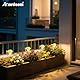 Anordsem Solarlampen für Außen Gartendeko Wetterfest: Balkon Deko für Draußen LED Diamant Solarleuchten - Warmes Licht Beleuchtung Solar lights Aussen - Garten Deko Gift für Frau Women