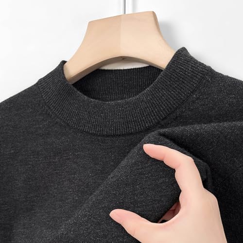 Men Sweaters Slimed Fitted Solid Color Casual Cable Knitted Jumper Pullover Cute Unisex Crewneck Retro Couple Tops3
