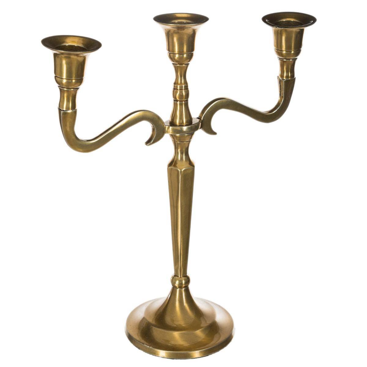 Atmosphera - Bougeoir 3 têtes métal - doré - H27 cm
