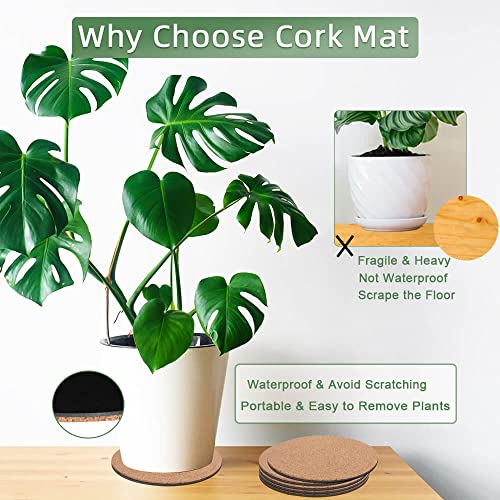 Vensovo 6 Piece Cork Plant Mats thumb #4