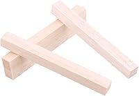 Vista 3 de 50 varillas cuadradas de madera, palos cuadrados de madera sin terminar, manualidades, proyectos de bricolaje