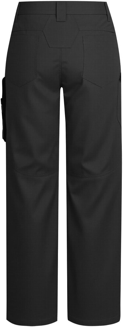 Mens Cargo Pants Casual Straight Leg Pants Open Front Elastic Waist Pant Athletic Hiking Pant with Multi Pockets