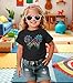 Tewmeu Magical Shirt Girl Cute Magic Graphic Tee Toddler Kids Holiday Vacation Short Sleeve ops 11-12 Years Black