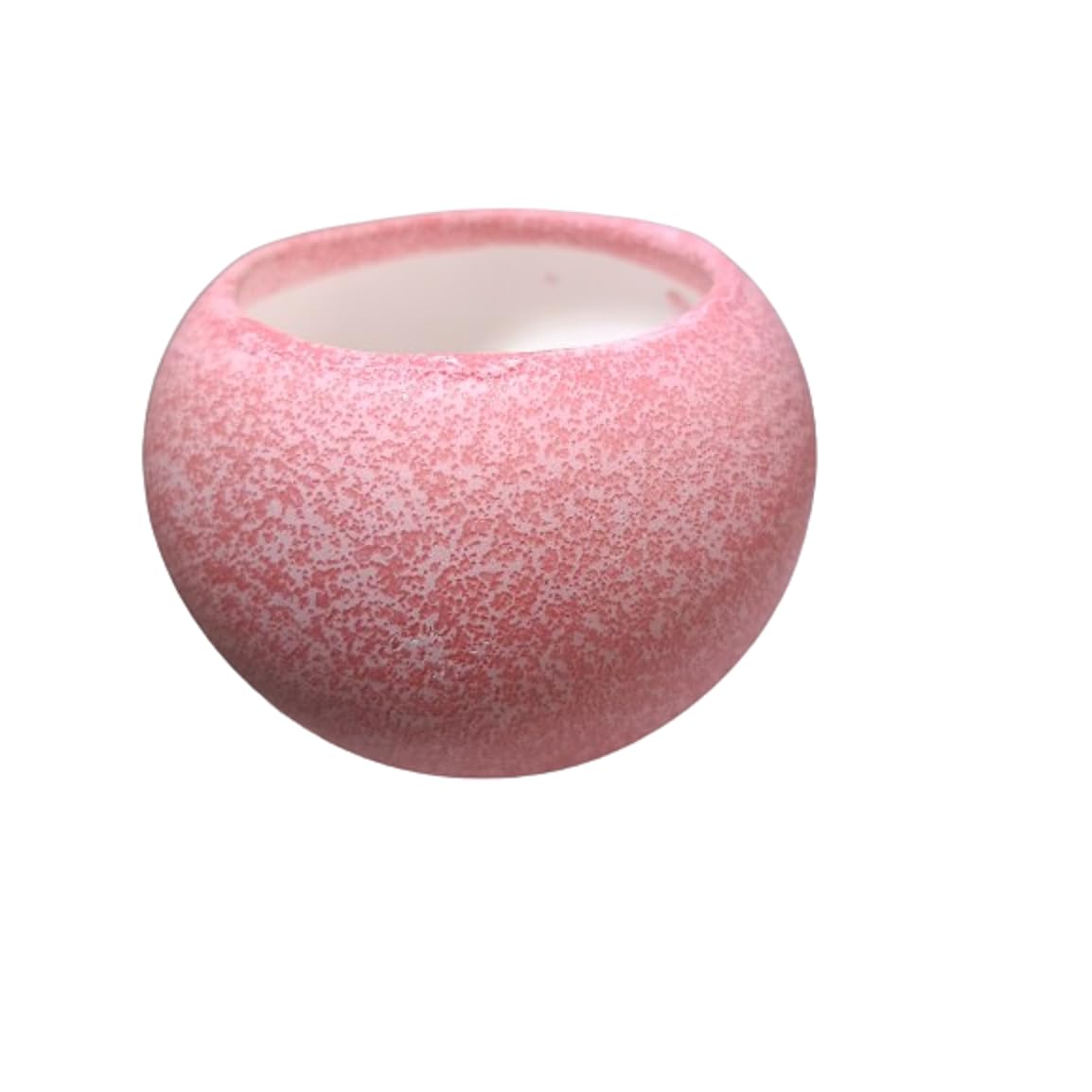 DDSS DD-101 Round Ceramic Plant Pots, Clay Flower Pot with Drainage Hole, Decorative Modern Indoor Planters, Home Garden Decor for Living Room Bedroom Interior (Pink)