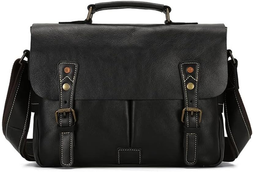 Men's Handbag Large Capacity Business Computer Briefcase Leather Shoulder Crossbody Men's Bag