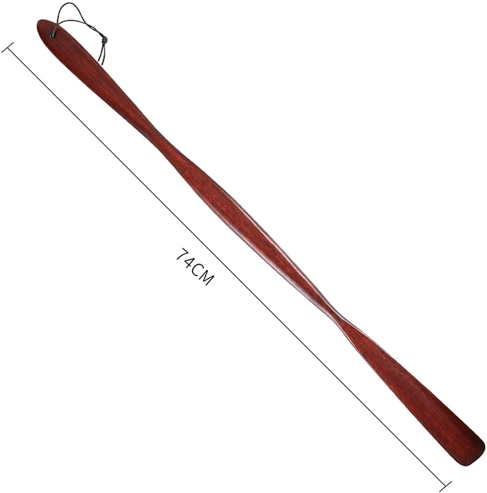 Chausse-Pieds Corne de Chaussure en métal-Corne de Chaussure Longue à Long Manche Chausse-Pied en Bois Massif Porteur de Chaussure Facile à Utiliser avec lanière Extracteur de 74 cm