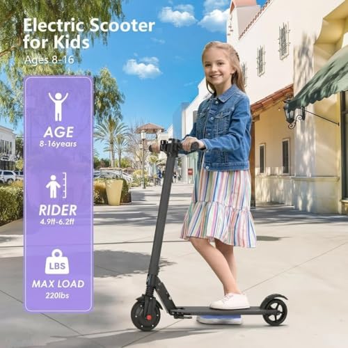 Image of Caroma Electric Scooter Adults,450W Peak Foldable E-Scooter,16 MPH,21 Miles | 3 Speeds & 15 Climb, UL2272 EABS Brake,Smart LED Display Lights, Foldable Frame For Kids 8+, Teens Women Commute Travel