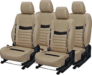 Khushal Leatherite Car Seat Covers Designer Front and Back Seat Cover Set for Chevrolet Beat Base Model LS Back Single seat