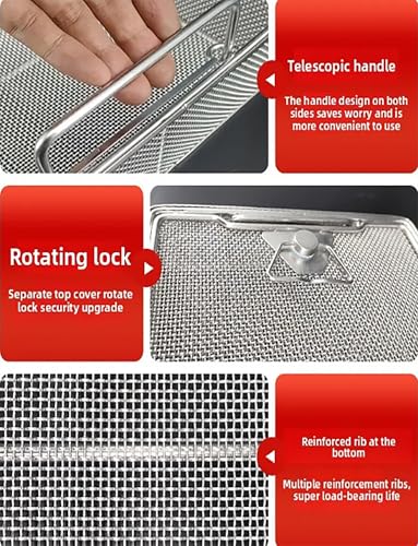 Panier de stérilisation hôpital en acier inox à maille de 3 mm