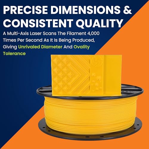 Image of PLA+ Harvest Gold, 1.75mm, 1 kg + /- 0.02mm Tolerance, Made in USA, Easy to Print and Works with Most 3D Printer Brands
