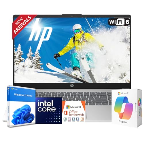 Image of HP New 15.6 inch Business AI Laptop(2026 Premium Edition) with MS365 for Web, Intel Core 7 150U(10 Cores, Up to 5.4 GHz), Wi-Fi 6, Bluetooth 5.4, Ultra Quiet Design, Long Battery Life, Windows 11 Home