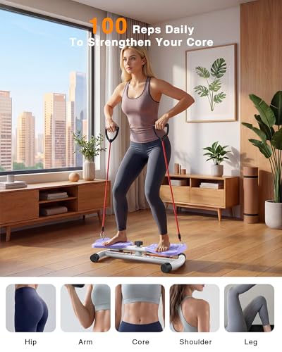 SolidFit Waist Twister Exercise Board w/ 326-Lb Weight Capacity and Non-Slip Surface (Purple or Light Pink) 19 + 50% Off Code 4MH2VYFD - image 4