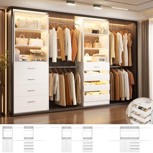 Aheaplus Closet Organizer System with Drawers and Racks