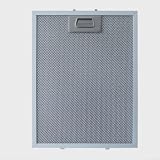 Filtro a rete in alluminio argento 340x257mm per cappa aspirante rimozione grasso cucina ventilazione ventola di scarico accessorio di ricambio