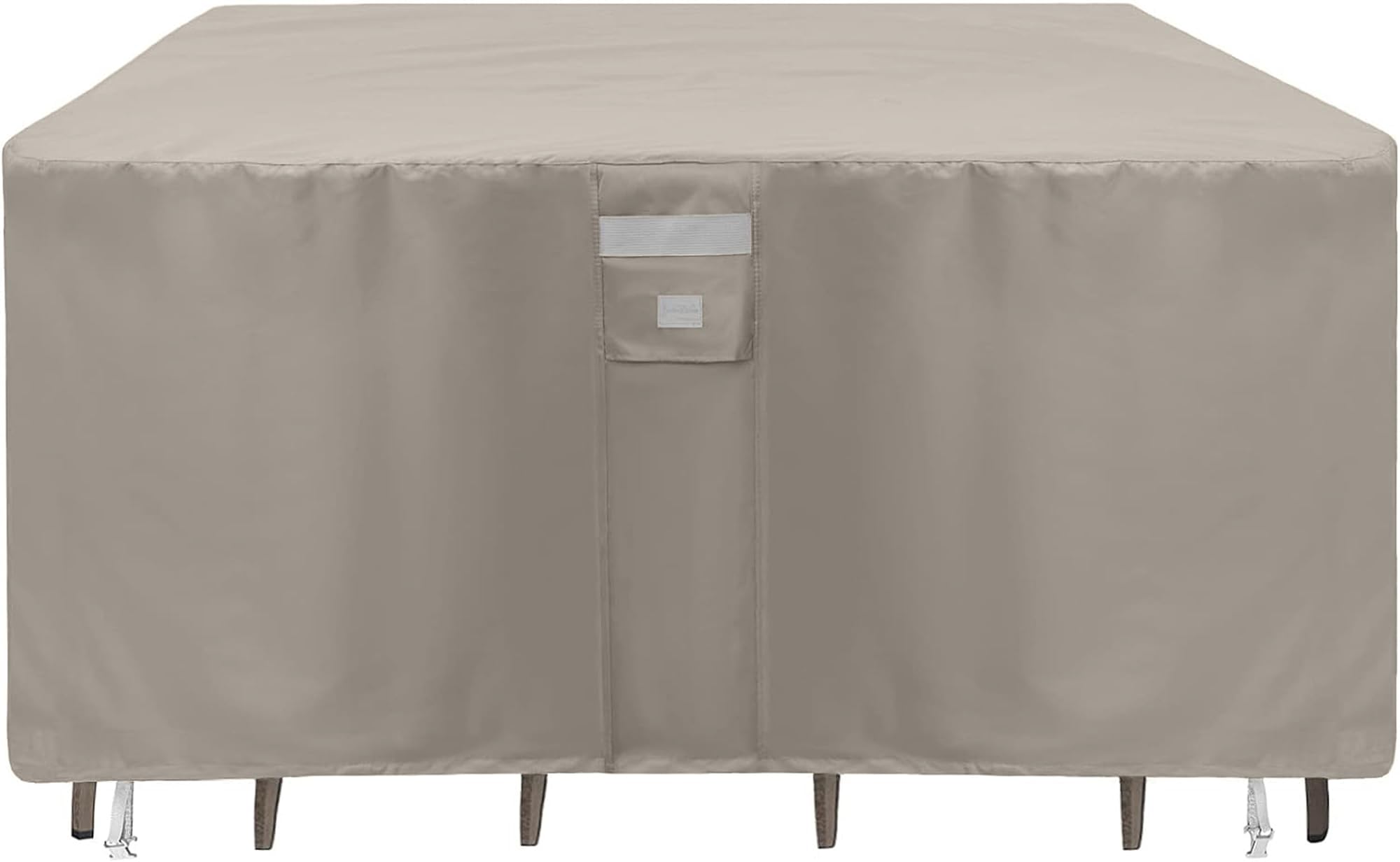 Funda Rectangular Impermeable Para Mesa Y Silla De Patio, Color Beige Y Verde 98 Pulgadas De