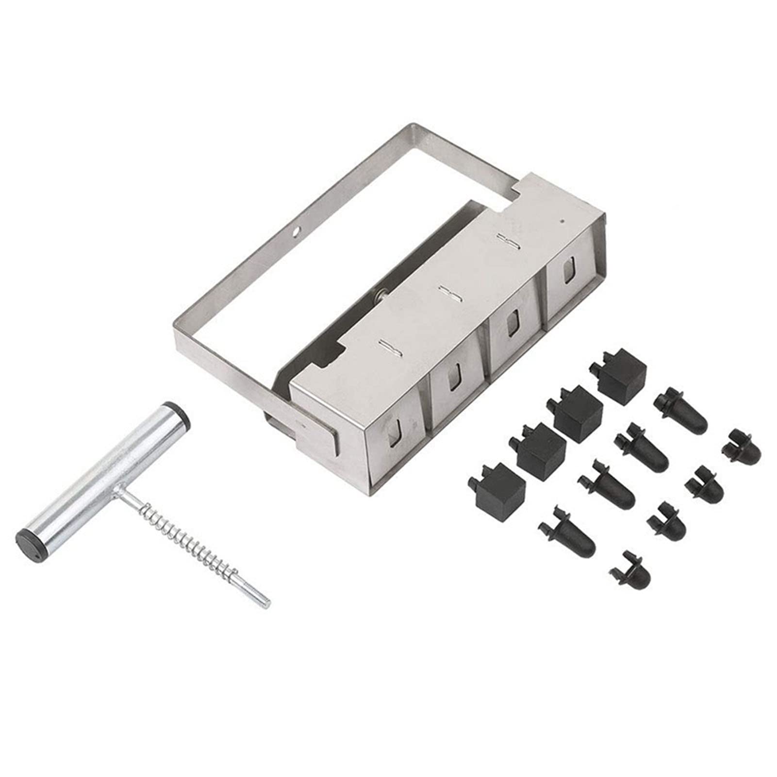 Bloque de tierra manual de acero inoxidable para dispensador de plántulas, mini bloque para plantar invernaderos