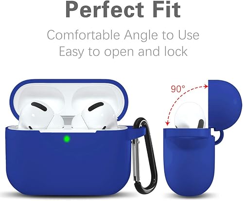 Miniatura 6 de Lerobo Funda compatible con AirPods Pro 2, funda protectora de silicona suave, diseñada para Apple AirPod Pro, funda de carga para mujeres y Azul