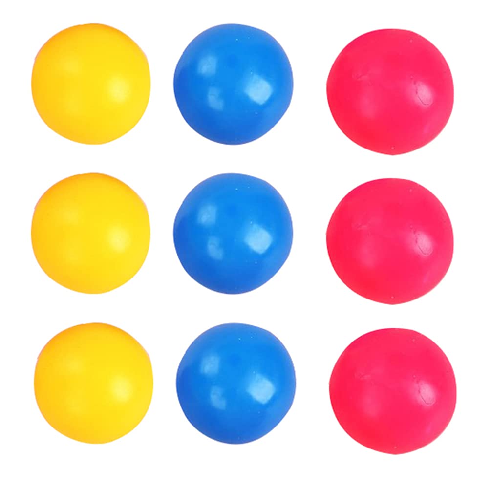 SOIMISS 9pcs Glow Sticky Balls Glow in The Dark Sticky Ceiling Balls Luminescent Balls Stick to The Wall Slowly Fall Off Sensory Toys Gifts for Kids Adults ( Random color )