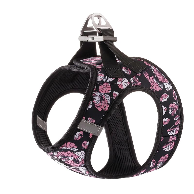 WINHYEPET Truelove Dog Harness Soft Air Mesh Adjustable Reflective Pet Vest Small and Medium Breeds No Pull Adjustable Dog Harness TLH3016(Black,L)