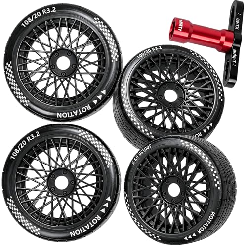 RCMYou RC Tires and Wheels (4PCS) for 1/7 Infraction Felony FS Racing...