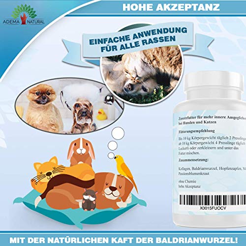 Adema Natural® CALMVIT - Nahrungsergänzungsmittel für Tiere zur Beruhigung, 60 Presslinge