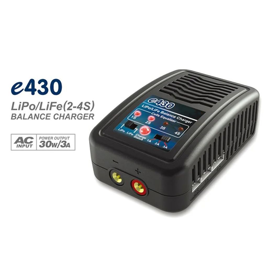 e430 2-4S LiPo Life Cargador de equilibrio de batería 3A 30W AC100V-240V para RC Car Boat Aircraft Drone Baterías Carga
