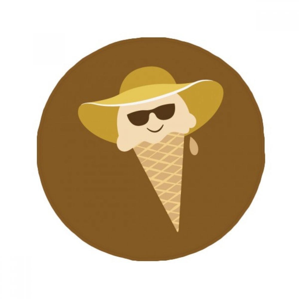 Alfombra dulce helado de 60 cm, el regalo original y útil para decorar el salón