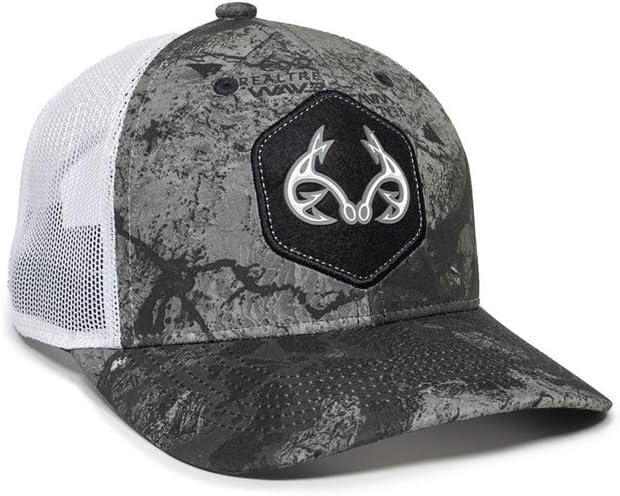 Outdoor Cap RTF04A Realtree Fishing Wav3 Mirage Grey/White, One Size Fits All