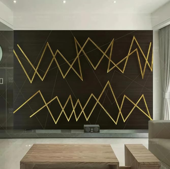 Papier peint photo moderne 3D relief mural géométrique chambre déco 200x140