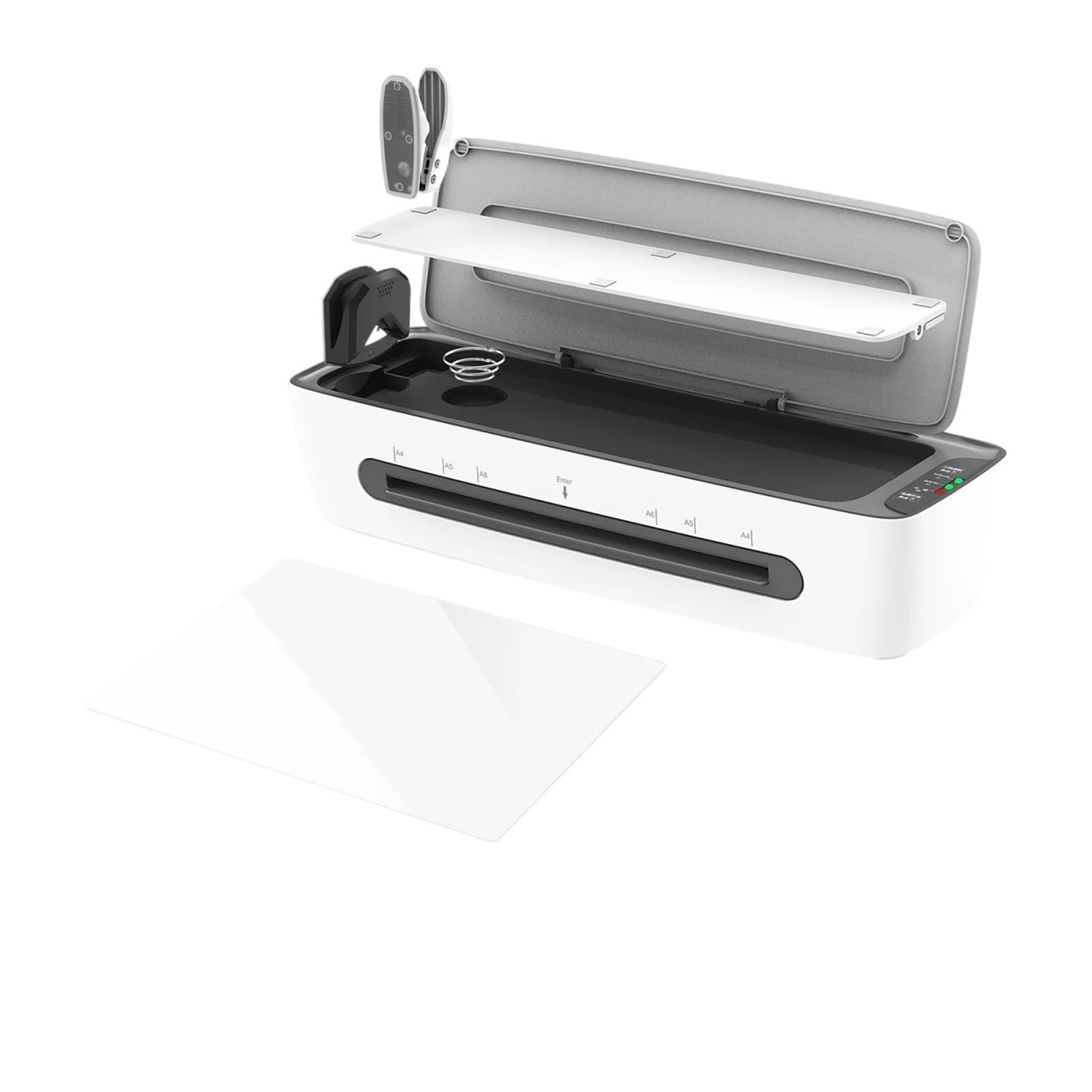 VChics Laminiergerät, SL688 Desktop-Laminiergerät-Set, A4-Größe, Heiß- und Kaltlaminierung, geeignet for A4/A5/A6 Laminierfolien for das Home Office Für Homeoffice und Schule