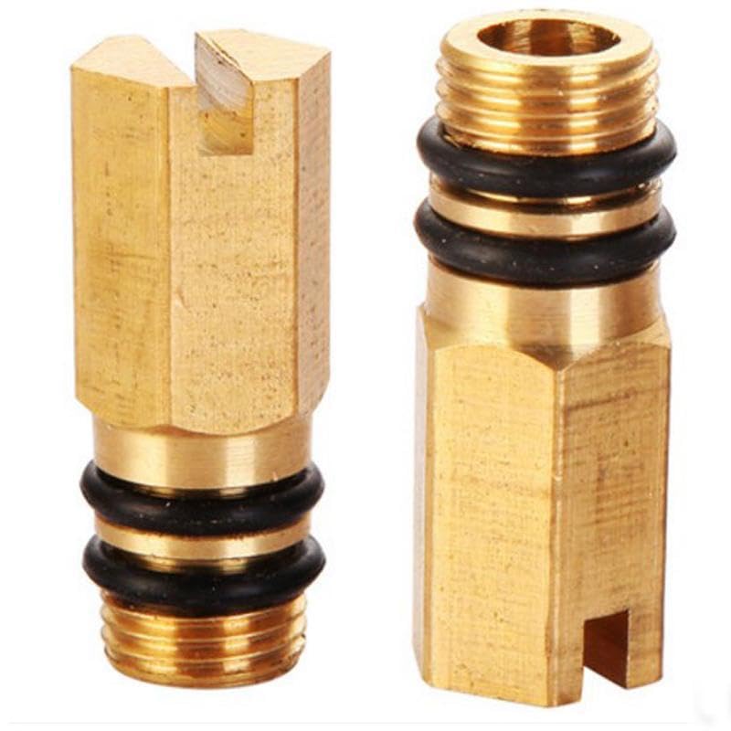 Image of 4 Pack Kitchen Faucets Blanking Plug M10 Screw Bathroom Faucet Hot and Cold Water Inlet End Cap Plugs for Kitchen Sink Faucets with Pull Down Sprayer Faucet Connector Supply Hose Laundry Room