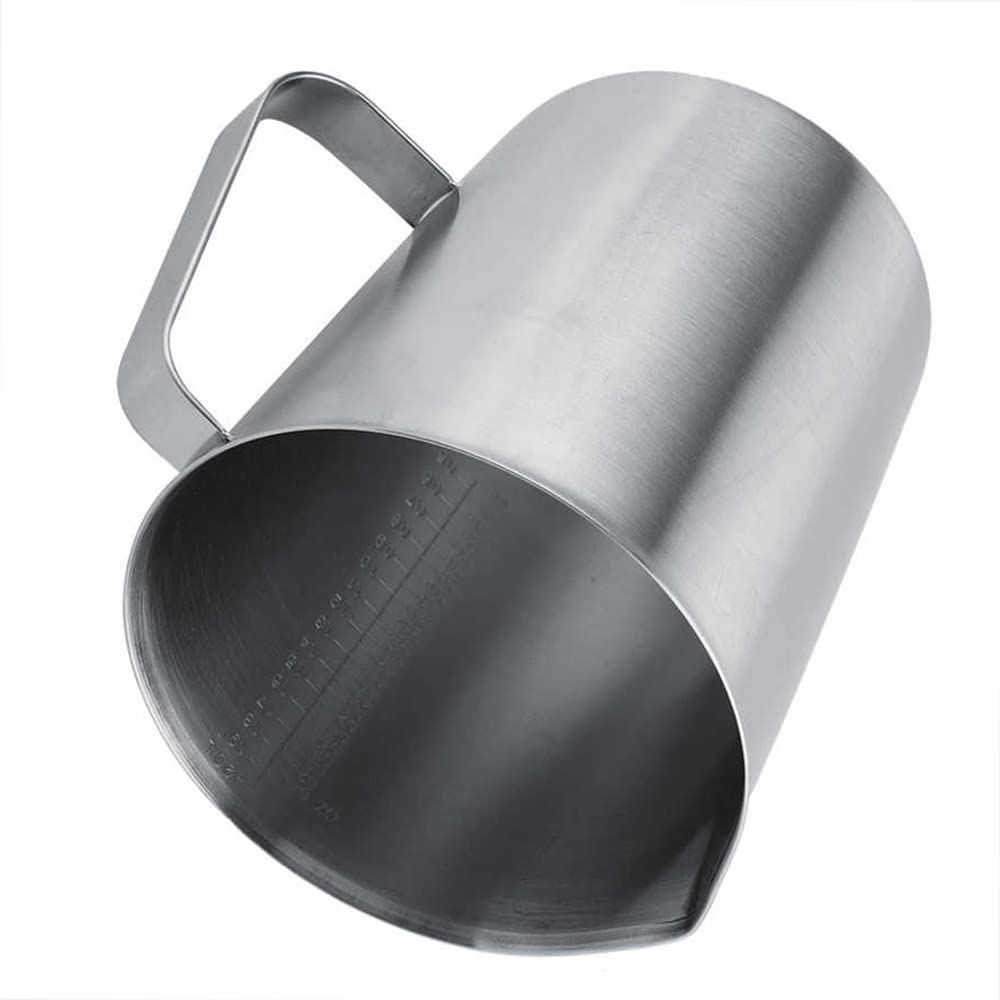 Becher da Laboratorio in Acciaio Inossidabile, Bicchiere Graduato per Misurazione a Resistenza ad Alta Temperatura per Casa, Scuola e Caffè