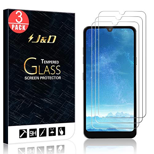 J&D Compatible for LG Harmony 4 Glass Screen Protector (3-Pack), Not Full Coverage, Tempered Glass HD Clear Ballistic Glass Screen Protector for LG Harmony 4 Glass Film