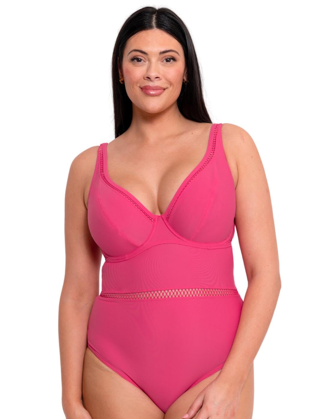 Curvy Kate Women's Pink Cs020605 First Class Plunge Swimsuit