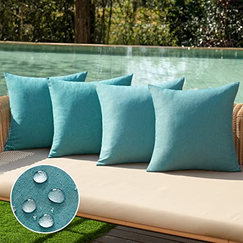 Lot De 2 Housses De Coussin Décoratives 40x40 Cm Imperméables - Tissu Anti-taches, Pour Intérieur Et Extérieur