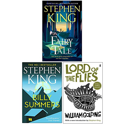 Juego de 3 libros de la colección Stephen King (cuento de hadas [tapa dura], Billy Summers y el señor de las moscas)