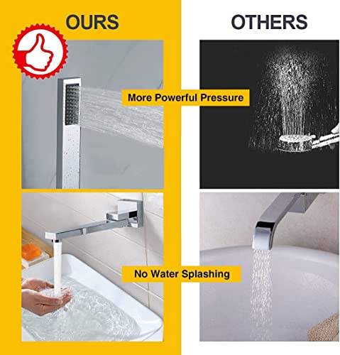 Robinet baignoire gain de place à bec orientable contre les chocs - 7