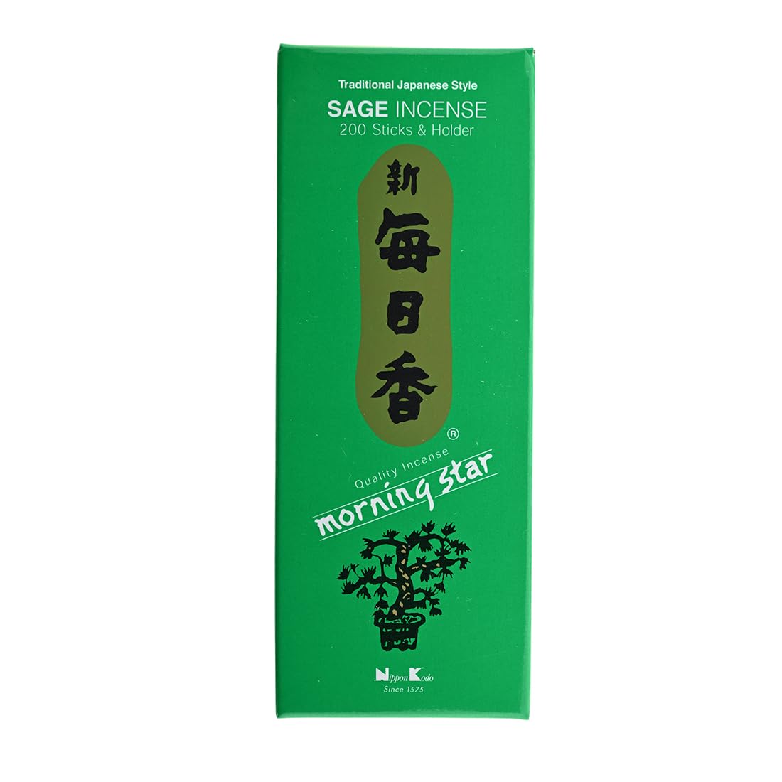 Morning Star White Sage Incense 200 Sticks | Natural, Eco-Friendly Aromatherapy | Plastic-Free, Paper Packaging | Relaxation, Meditation & Home Fragrance