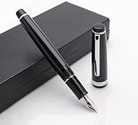 Vista 4 de JINHAO 82 - Pluma estilográfica con clip plateado (punta F 0.020 in, negro)