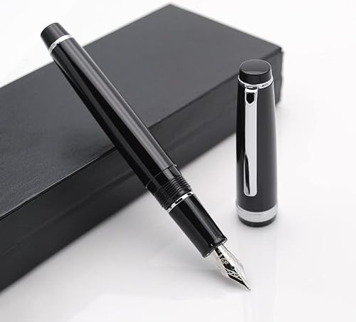 Miniatura 4 de JINHAO 82 - Pluma estilográfica con clip plateado (punta F 0.020 in, negro)