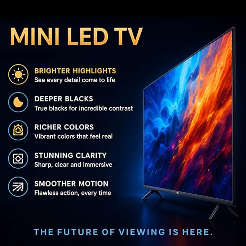 Image of VW 165 cm (65 inches) 4K Ultra HD QLED Smart Mini LED Google TV VW65MINIQ1