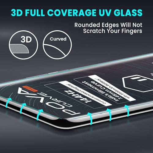 Image of ArmourPro Military Grade UV Tempered Glass Screen Protector for Tecno Pova Curve 5G (6.78 Inch) With Easy Installation Kit| Edge-To-Edge Protector Coverage |Crystal Clear