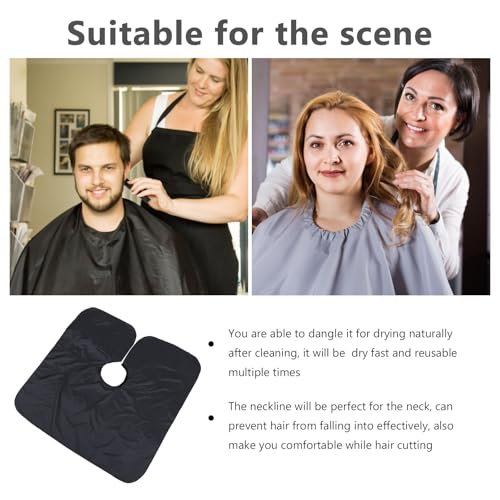 Capa impermeable para teñir cabello FUOYLOO negra grande miniatura 7