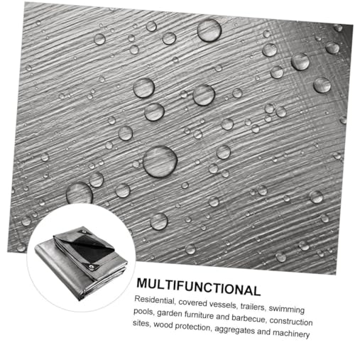 Sosoport Heavy Duty Canvas Tarp 1 Pc Thick Tarpaulin Woven Cloth Sun Protection or Black Plants