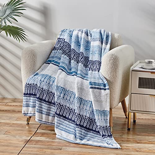 Image of Elegant Comfort Lightweight Printed Throw Blanket- All Season, Ultra Soft, Cozy and Plush- Decorative Throw Blankets, Perfect for Lounging, 50 x 70 inches, Anissa, Throw Blanket